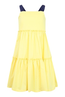 Желтое платье с синим бантиком Il Gufo