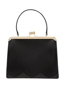 Черный ридикюль с фестончатой отделкой Simone Rocha
