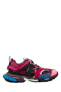 Черно-сине-розовые кроссовки Track Balenciaga