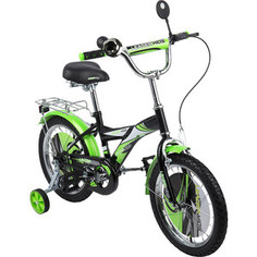 Велосипед 2-х колесный Leader Kids ЧЕРНЫЙ+ЗЕЛЕНЫЙ GL000143733