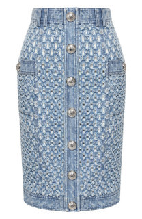 Джинсовая юбка Balmain