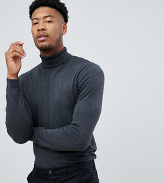 Темно-серая хлопковая водолазка ASOS DESIGN Tall - Серый