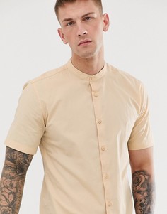 Рубашка с короткими рукавами и воротником на пуговице Only & Sons - Бежевый