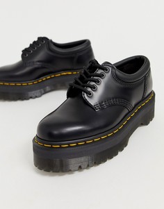 Черные кожаные туфли Dr Martens Quad 5 - Черный