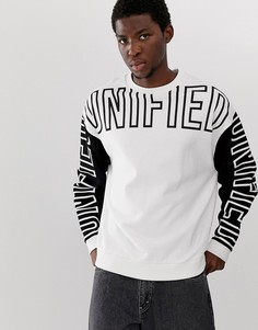 Oversize-свитшот с надписью ASOS DESIGN - Белый