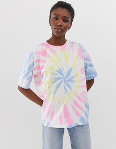 Oversize-футболка с пастельным принтом тай-дай ASOS DESIGN - Мульти