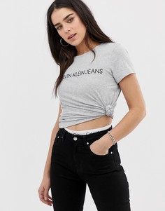 Футболка с логотипом Calvin Klein Jeans - Серый