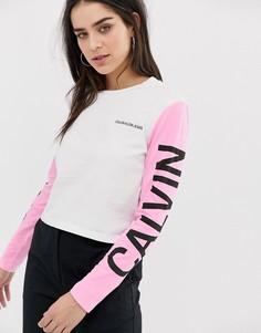 Футболка с принтом логотипа Calvin Klein Jeans - Белый