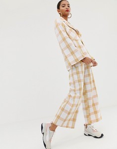 Брюки в клетку ASOS WHITE - Мульти