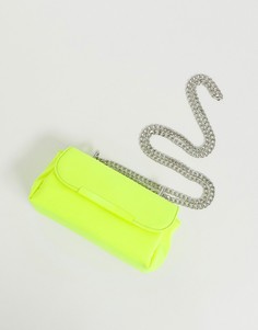 Маленькая сумка через плечо неонового цвета ASOS DESIGN - Желтый