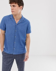 Синяя джинсовая рубашка с отложным воротником Burton Menswear - Синий