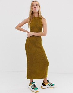 Трикотажное платье букле ASOS WHITE - Зеленый