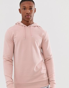 Пыльно-розовый обтягивающий худи ASOS DESIGN - Розовый
