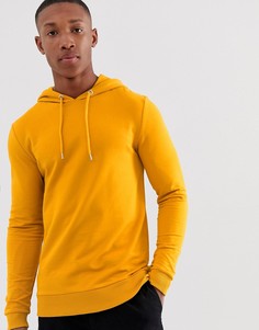 Желтое обтягивающее худи ASOS DESIGN - Желтый