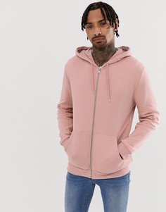 Розовый худи на молнии ASOS DESIGN - Розовый