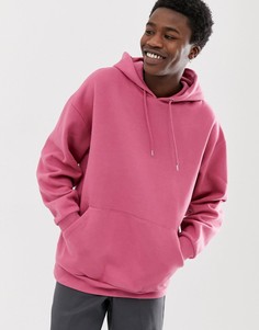 Oversize-худи розового цвета ASOS DESIGN - Розовый