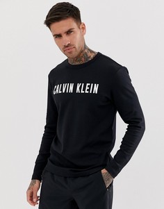 Черная футболка с длинными рукавами и логотипом Calvin Klein Performance - Черный