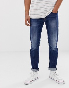 Прямые умеренно выбеленные джинсы Replay - Синий
