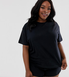 Комбинируемая пижамная футболка ASOS DESIGN Curve - Черный