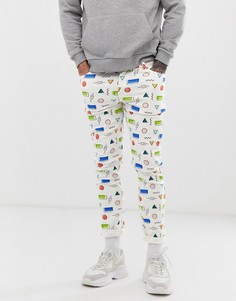 Белые джинсы скинни с принтом ASOS DESIGN - Белый