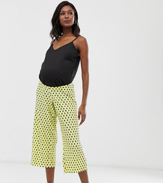 Плиссированные брюки-кюлоты в горошек ASOS DESIGN Maternity - Желтый