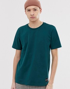 Хлопковая футболка классического кроя Calvin Klein Jeans - Зеленый