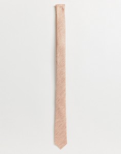 Розовый узкий фактурный галстук ASOS DESIGN Wedding - Розовый
