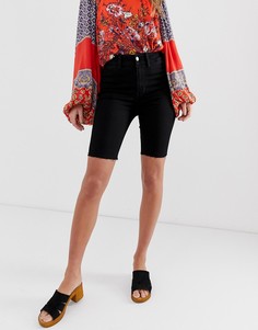 Удлиненные шорты с необработанными краями Free People - So Chic - Черный