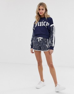 Шорты с принтом в стиле татуировок Juicy Couture - Серый