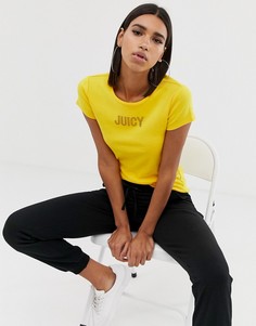 Укороченная футболка с логотипом Juicy Couture - Черный