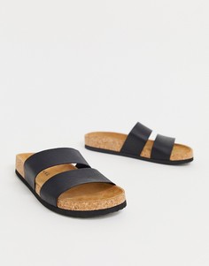 Черные сандалии с ремешками Monki - Черный