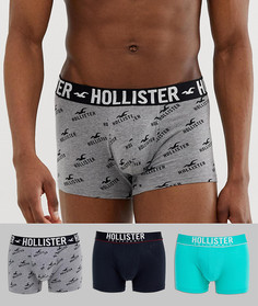 Набор из 3 боксеров-брифов с логотипом на поясе Hollister - Мульти