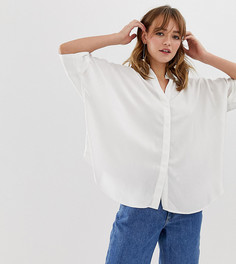 Белая oversize-блузка с короткими рукавами Monki - Белый