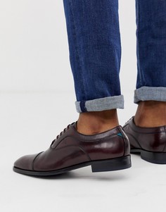 Бордовые кожаные оксфордские туфли Ted Baker Fually - Красный