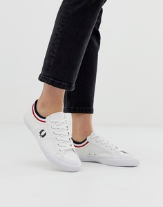 Парусиновые кеды с отделкой на манжете Fred Perry - Белый