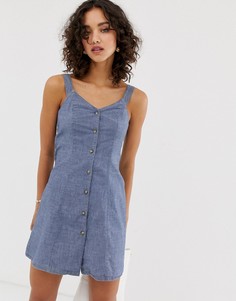 Платье на бретельках с пуговицами Vero Moda - Синий