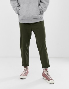 Приталенные брюки цвета хаки Pull&Bear - Зеленый