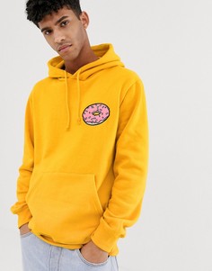 Худи желтого цвета с принтом Homer Simpson Pull&Bear - Желтый