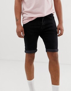 Черные джинсовые шорты классического кроя Burton Menswear - Черный