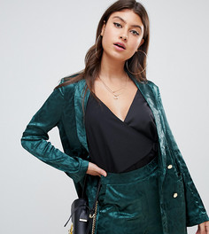 Зеленый жаккардовый oversize-блейзер PrettyLittleThing - Зеленый