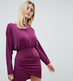 Облегающее платье мини сливового цвета с рукавами летучая мышь PrettyLittleThing - Розовый