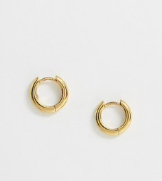 Позолоченные серебряные серьги-кольца Orelia Luxe - Золотой
