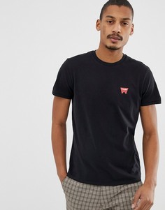 Черная футболка с круглым вырезом и небольшим логотипом Wrangler - Черный