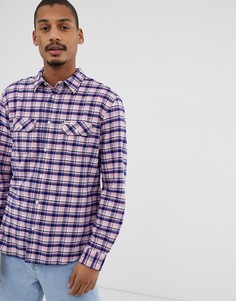 Розовая рубашка в клетку с 2 карманами Wrangler - Розовый