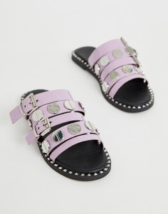 Сандалии с заклепками ASOS DESIGN Fear - Фиолетовый