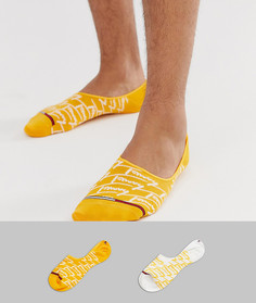 Набор из 2 пар желтых невидимых носков с логотипом Tommy Jeans - Желтый