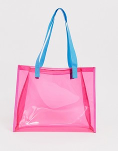 Пляжная пластиковая сумка-шоппер ASOS DESIGN - Розовый