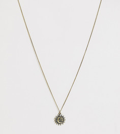Ожерелье с подвеской солнца и луны Reclaimed Vintage эксклюзивно для ASOS - Золотой