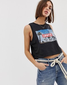 Укороченный топ с фотопринтом Levis - Черный Levis®