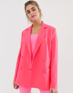 Блейзер неоново-розового цвета Bershka - PANTONE - Розовый